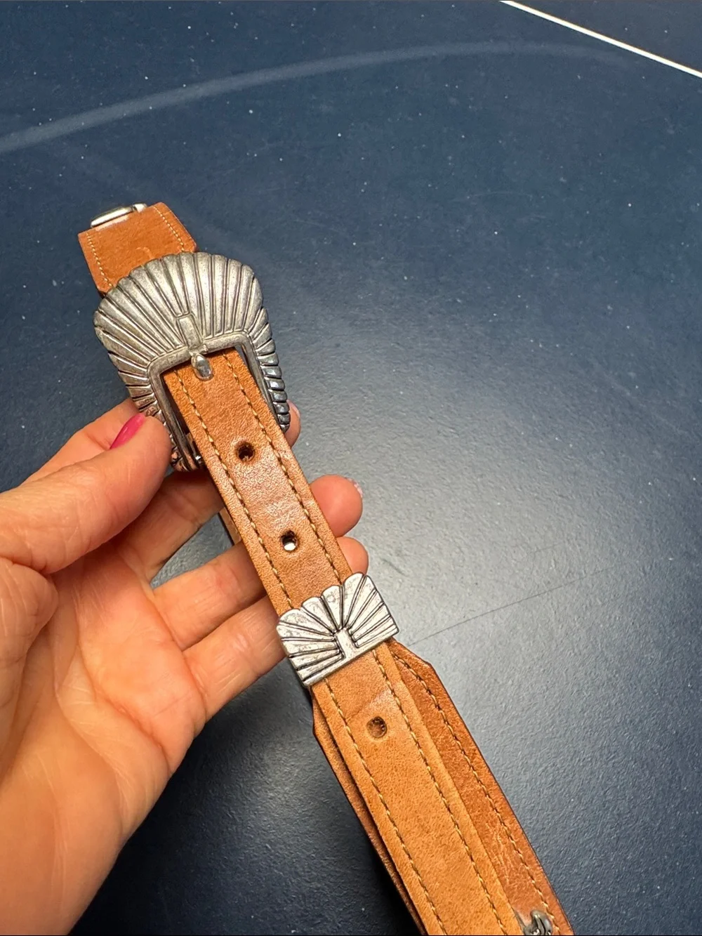 Vintage leather belt S
